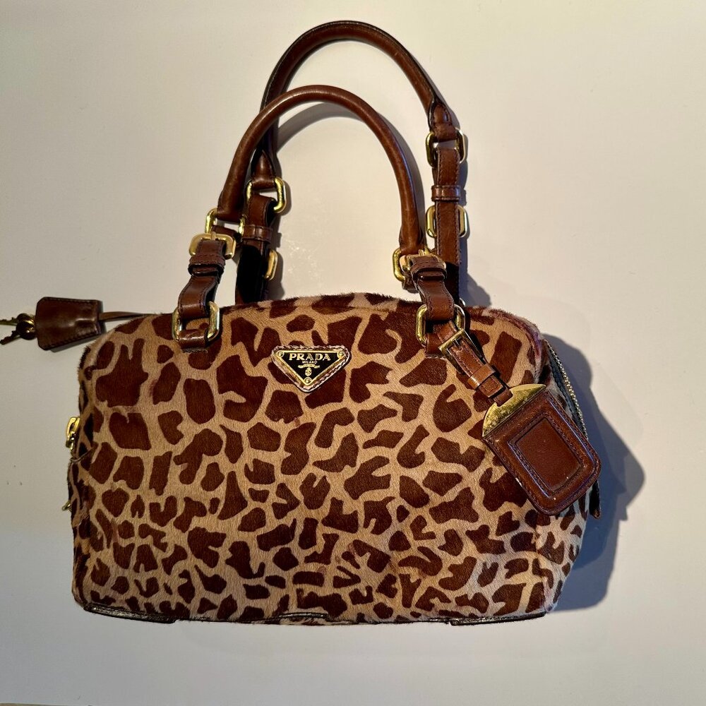 Prada Calf Fur Shoulder Bag